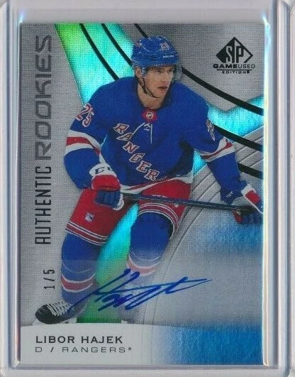 2019-20 SP Game Used Authentic Rookies AUTO 131 Libor Hajek 1/5 New York Rangers - Image 1 of 1