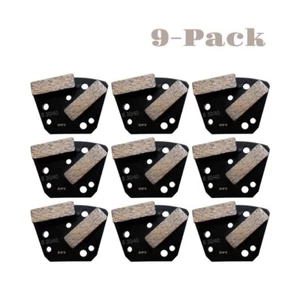 9 Pack Trapezoid Grinding Disc Hard Bond for Bolt-On Concrete Floor Grinder Tool - Picture 1 of 16