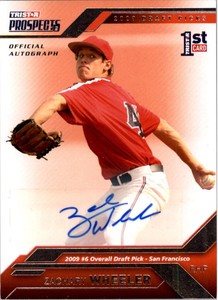 2009 TRISTAR Prospects Plus Autographs #6 Zachary ZACK Wheeler Auto /199 - NM-MT