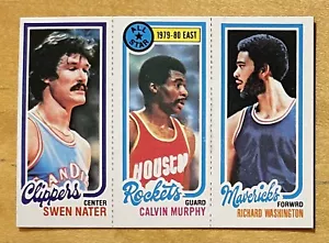 1980-81 Topps Basketball Swen Nater/Calvin Murphy/Richard Washington NM - Bild 1 von 2