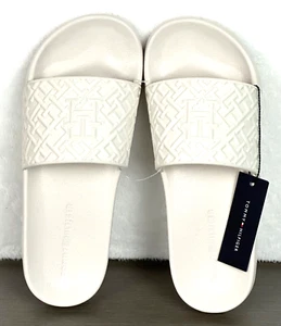 Tommy Hilfiger Women's White Slides / Sandals Size 9 Brand New With Tag - Picture 1 of 5