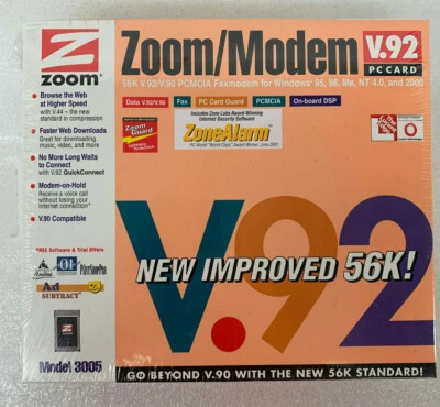 ZOOM 56k V.92 PCMCIA Fax Modem Card  BRAND NEW - Image 1 of 4