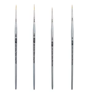 AS-30 Golden Taklon Synthetic Mini & Long Liners Brush Set 4 pcs - Picture 1 of 6