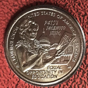 2024 D BU Patsy Mink American Women Quarter from Mint Uncirculated Set in Cello - Imagen 1 de 2