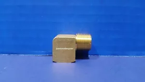 Solid Brass Street Pipe 90 Degree Elbow 3/8 Inch Male Female NPT Air Fuel Water - Picture 1 of 7