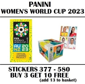 Panini FIFA Women's World Cup 2023 Sticker Numbers 377 - 580 (Groups F, G & H)