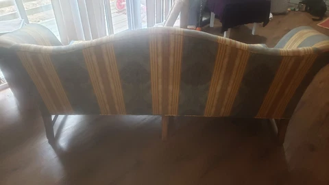 Chippendale Camelback Sofa, multicolor, used Cover