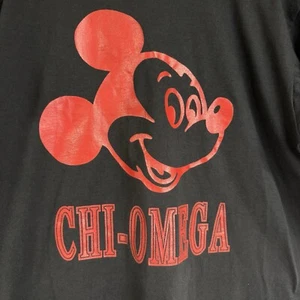 Chi Omega Vintage mid-90’s Mickey T-shirt, Large, Sorority - Picture 1 of 5
