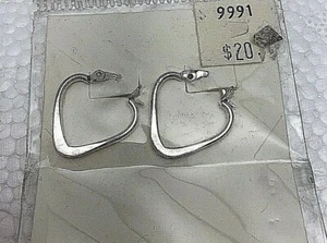 Aros planos triangulares de plata de ley .925 de 3/4" - Imagen 1 de 3