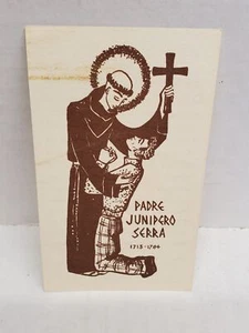Padre Junípero Serra 1713-1784 - Tarjeta de oración por vocaciones - 1959 - Imagen 1 de 2