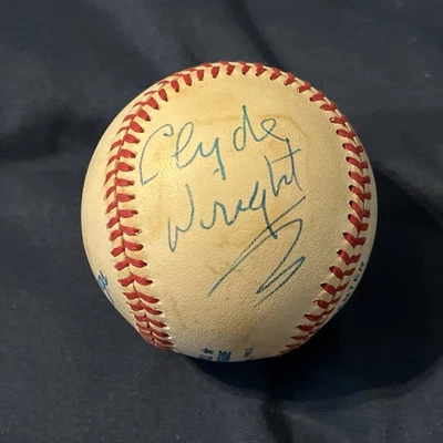 Clyde Wright *SIGNED* Official American League Ball - 70s Angels Brewers - Image 1 of 4