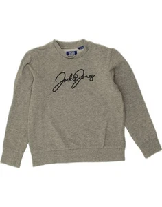 JACK & JONES Maglione Felpa Grafica Bambina 11-12 Anni Grigio Cotone CD72 - Foto 1 di 3
