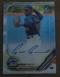 2019 Bowman Chrome Gregory Guerrero CPA-GG 1st Auto New York Mets - Picture 1 of 2