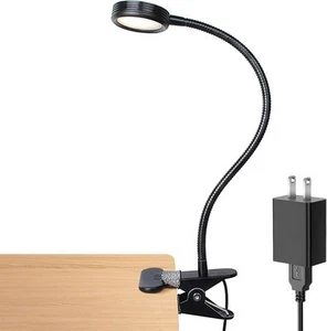 LEPOWER Clip on Light/Reading Lights/Book Lights/Desk 11*7.5*48.5cm, Black - Picture 1 of 6