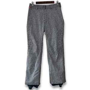 Burton Black White Lined Snowboard Ski Pants Size S - Picture 1 of 13