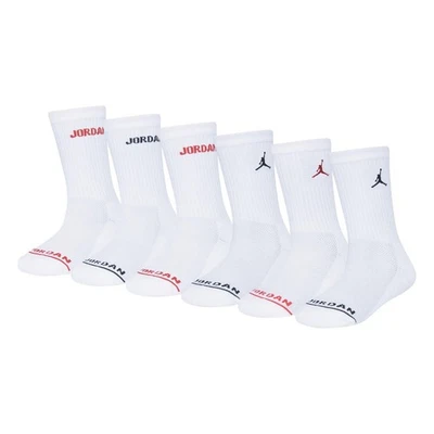 NIKE JORDAN NIKE AIR JORDAN 3 PAIR OF CREW SOCKS SPORTS SOCK SIZES 5 INF - 4 JUNIOR AGE 3-10