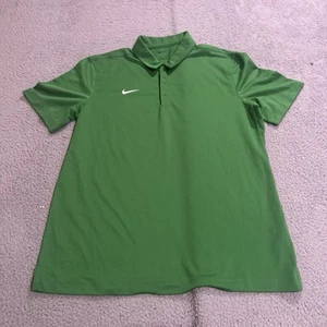 Nike Polo Shirt Mens Large Green Golf Performance Dri Fit Wicking Stretch - Picture 1 of 9