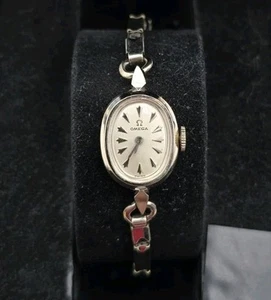 Vintage Omega Damen Handaufzug Armbanduhr 14K GF Gehäuse 10k Stretchband 6" - Bild 1 von 11