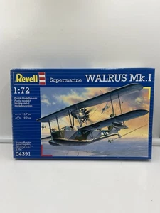 Kit avión modelo Revell Supermarine Walrus Mk.1 04391 escala 1/72 nuevo caja abierta - Imagen 1 de 5
