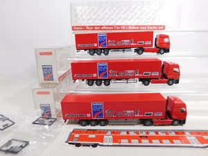 3x wiking H0 1:87 Autoarticolato / Sz Iveco Tour Der Porte Aperte 98 Mint + Box - Foto 1 di 5