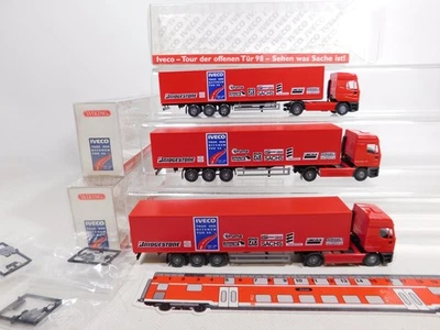 3x wiking H0 1:87 Autoarticolato / Sz Iveco Tour Der Porte Aperte 98 Mint + Box - Immagine 1 di 4