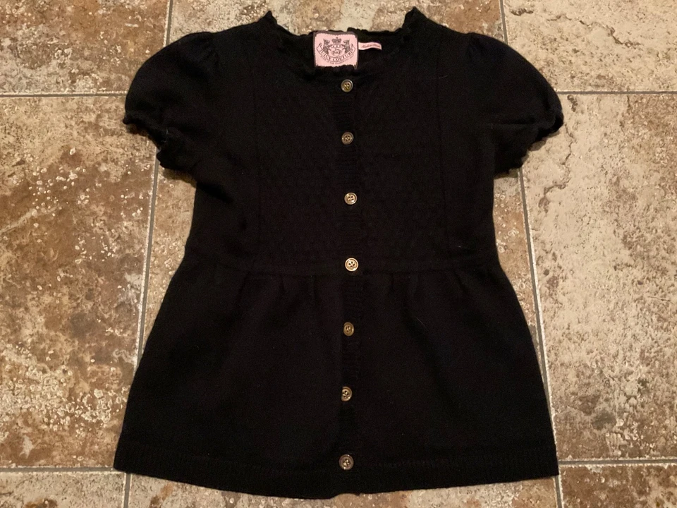 CÁRDIGAN JUICY COUTURE NEGRO MANGA CORTA (TALLA S) Foto 1 de 4