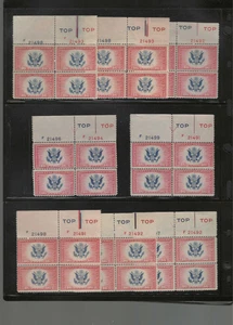 8 TOP TOP BLOCKS 4 OF CE2, TYPES 1-4 MNH CATS $346 - Picture 1 of 4