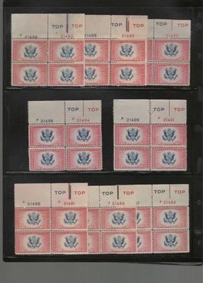 8 TOP TOP BLOCKS 4 OF CE2, TYPES 1-4 MNH CATS $346 - Image 1 of 4