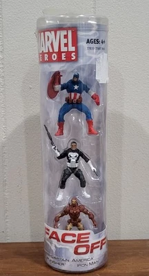 Residuo pegatina Iron Man 2007 Marvel Heroes Face Off Capitán América Punisher  Foto 1 de 4