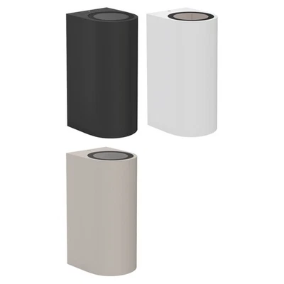 Wandleuchte ALSE Up- & Downlight für außen, schwarz, Aluminium, rund, inkl. 2 - Bild 1 von 4