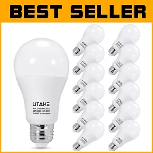 Energy-Efficient 150W Equivalent 5000K LED Light Bulbs - 12-Pack A19 E26 Base - Picture 1 of 8