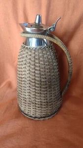 Alfi 1 Liter  Thermoskanne Isolierkanne alt retro Vintage shabby Korb Geflecht - Bild 1 von 10