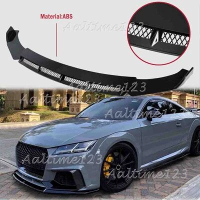 For Audi TT TTS Quattro Glossy Black Front Bumper Lip Spoiler Splitter Spoiler - Image 1 of 4