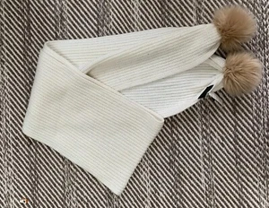 ANN TAYLOR LOFT Beige Winter Fashion Scarf Womens 9x74 Nylon/Acrylic - Picture 1 of 6