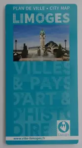 LIMOGES (FRANCE) CITY MAP. PLAN DE VILLE. 2016.Visitors/Tourist.Walking Trail x2 - Imagen 1 de 6