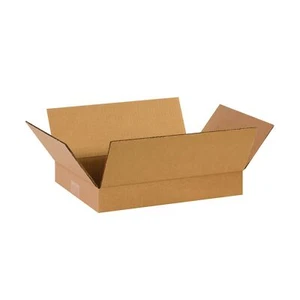 Flache Wellpappe Kartons 14" x 10" x 2" Kraft für Versand Bekleidung Kleidung 25 Stück - Bild 1 von 4