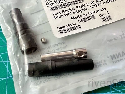 Safety Insulated 24A 4mm Female Inline Screw Terminal Banana Jack, 1000V CAT III - Image 1 of 4