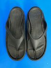 Crocs Men's Black Thong Slides Flip Flops Pool Shoes Size 10 M 12 W
