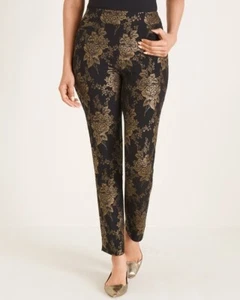 🆕 Chico’s SO SLIMMING Brigitte Floral Slim Ankle Hose Gr. 2/12 - Bild 1 von 7