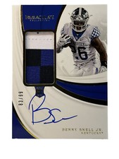 2019 Panini Immaculate Collegiate Football Benny Snell Jr. Rookie Patch Auto /99