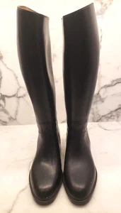 Aigle Coupe Saumur Riding Boots Black Rubber With Tan Shearling Lining, Sz 7.5 - Imagen 1 de 5