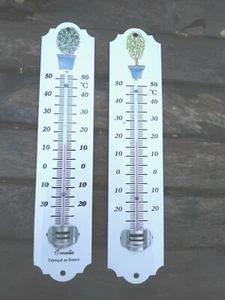 Thermomètre émaillé Arbres 25 cm Neuf fonctionne émail véritable Fabr. Française - Picture 1 of 1