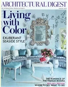 8/13 ARCHITECTURAL DIGEST Country Chic Seaside Style Romance of French Riviera - Picture 1 of 1