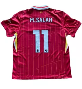 Liverpool-Original Home Shirt 2025 Momo Salah Signed with COA - Zdjęcie 1 z 14