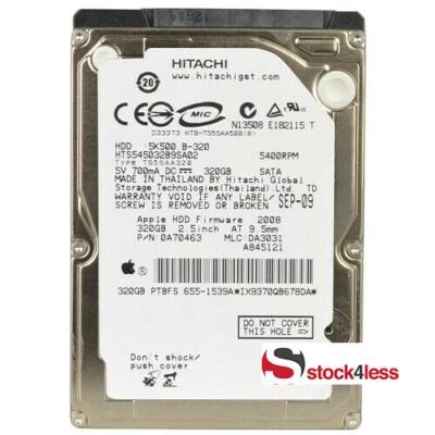 320GB Internal 5400 RPM 2.5" Hard Drive Multiple Major Brands - Tested Working - Image 1 of 2