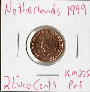 Moneda de 2 centavos 1999 KM235 de los Países Bajos - Imagen 1 de 2