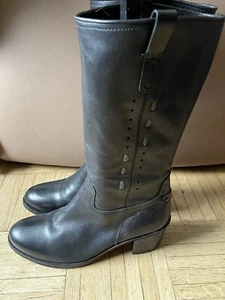 El Campero Designer Damen Stiefel Cowboy Still Gr.40 Echtleder Schwarz TOP - Bild 1 von 16