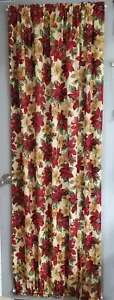 French Door curtain red and Ivory 43" wide 72" length sash style - Picture 1 of 2