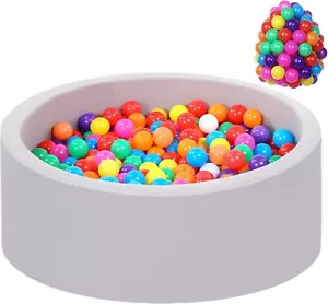 100 Balls, Large Baby Ball Pit for Babies with Soft Memory Sponge, Indoor - Picture 1 of 7