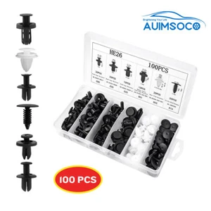 For Ford Cars Box Set Bumper Fender Liner Push Type Retainer Clips Fastener 100x - Foto 1 di 13